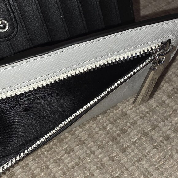 Kate Spade Madison Colorblock Large Slim Bifold Wallet - Gret - Picture 3 of 9